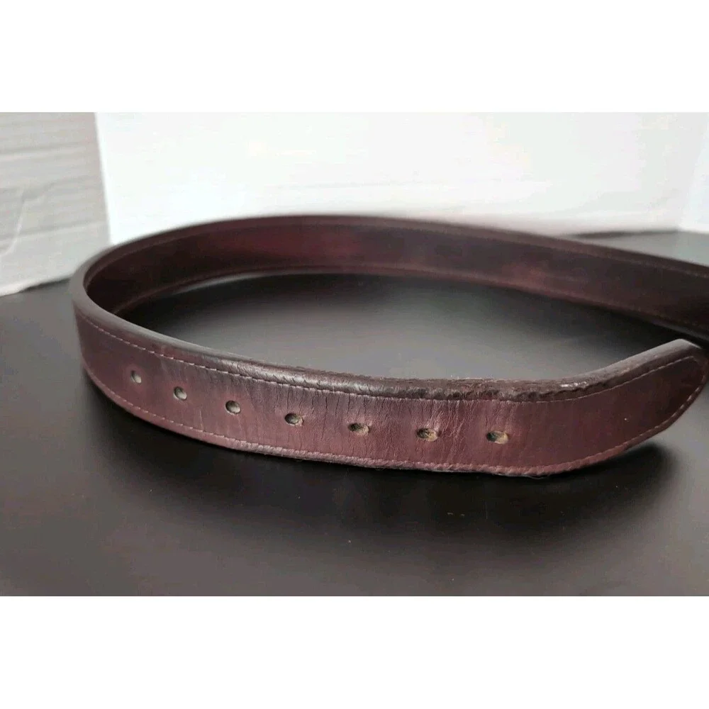 VINTAGE CABELA'S BROWN THICK COWHIDE LEATHER BELT SIZE 38   USA